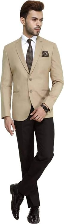 Buy Oshano Men's Beige Poly Cotton 