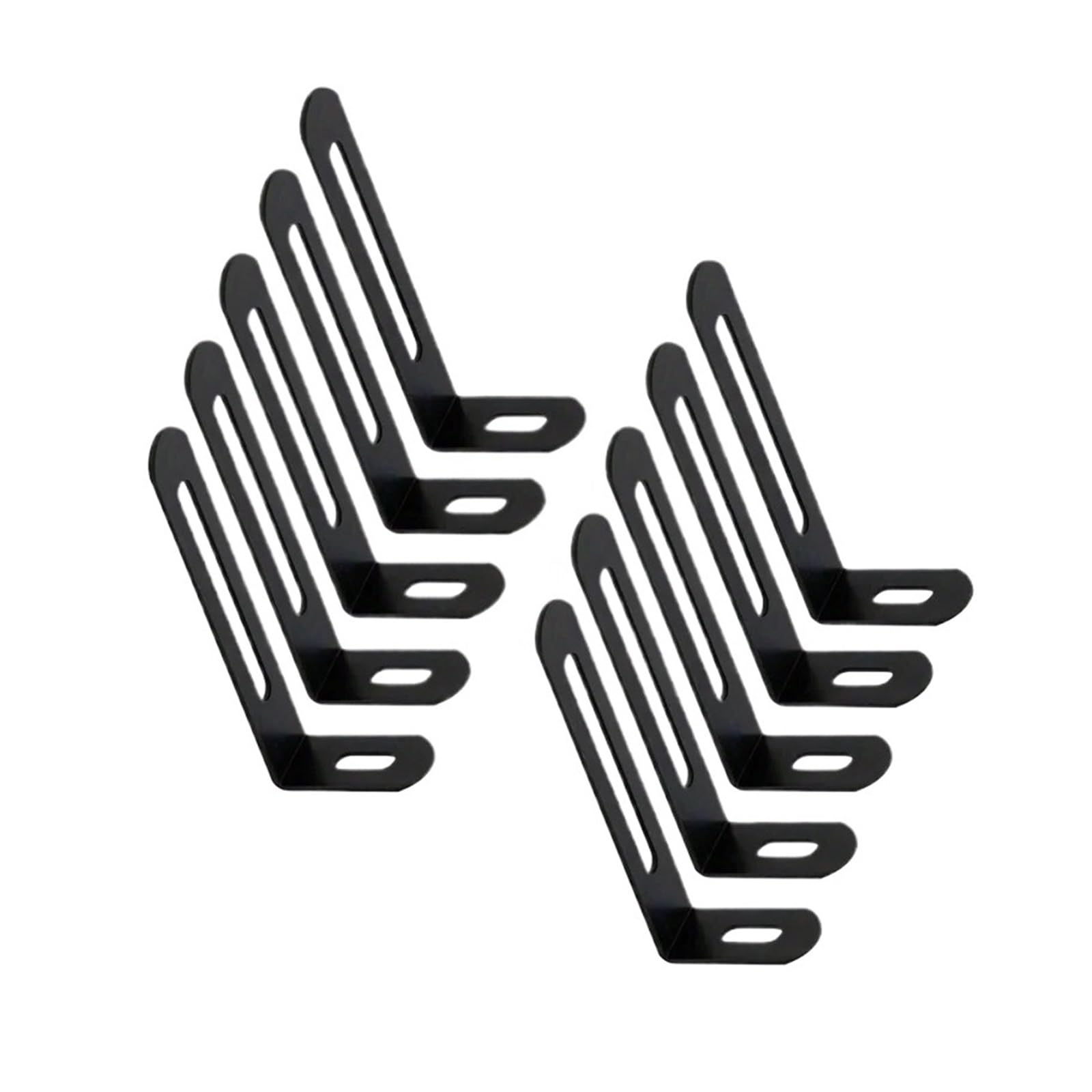 Staffe angolari regolabili in acciaio inossidabile | Hardware for giunti multiuso da 10/20 pezzi for il montaggio di scaffali e tutti i mobili(Black--20pcs)
