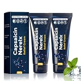 Capsaicin Neuropathy Relief Cream,Muscle & Joint Comfort,Mild Ingredients,Nerve Cream for feet,Hands,Legs,Muscles,Joints and Waist,100g (2 Pack)