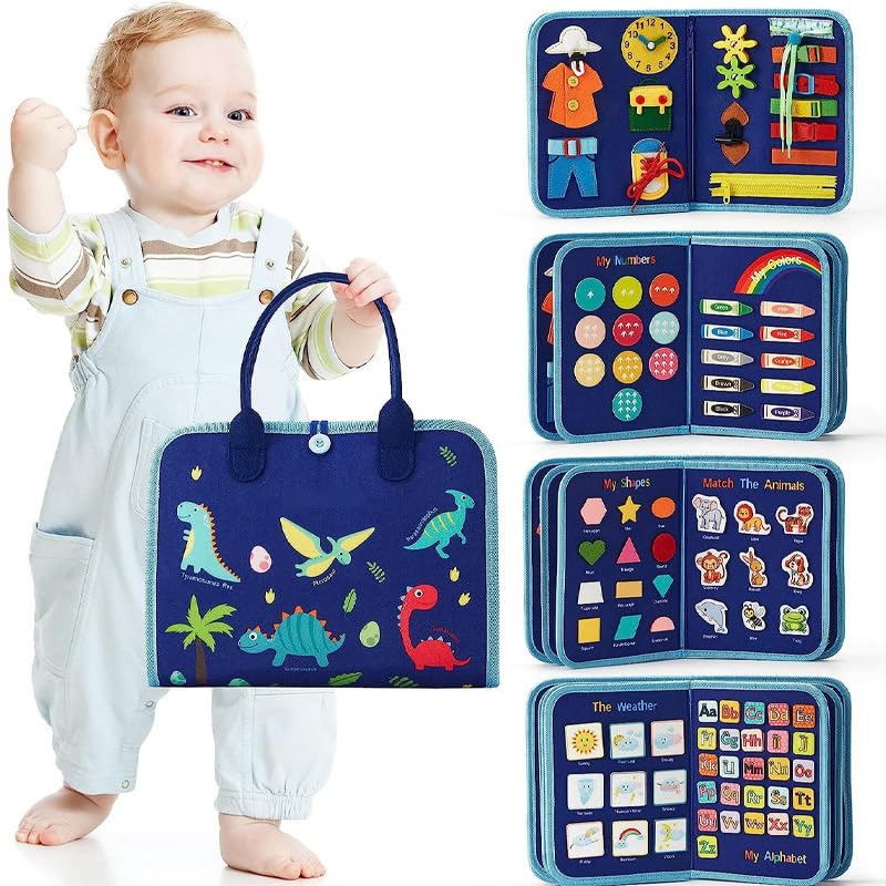 0TO1 Busy Board Montessori Toysfor Children Aged 1-4, Sensory Toys for Toddlers, Busy Board for Learning Fine Motor Skills, Suitable Gifts for Girls and Boys