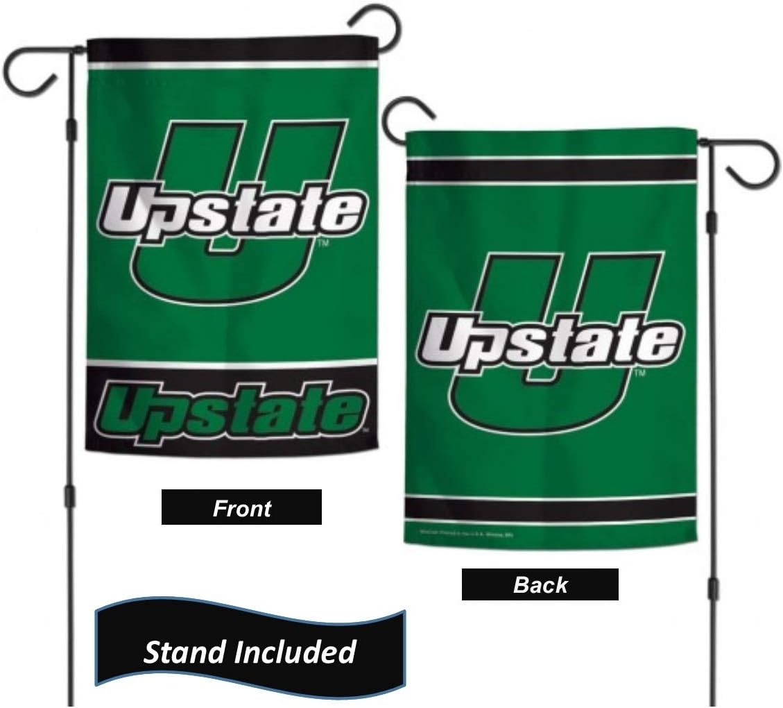 USC Upstate Spartans Garden Flag Set With Stand, 12.5 x 18 inch College Flag With Three Piece Steel Yard Flag Stand, Licensed by Wincraft