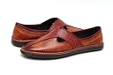 N N CREACTION Tan Artifical Leather Eid Mojari Shoes for Men - 6 UK gallery image