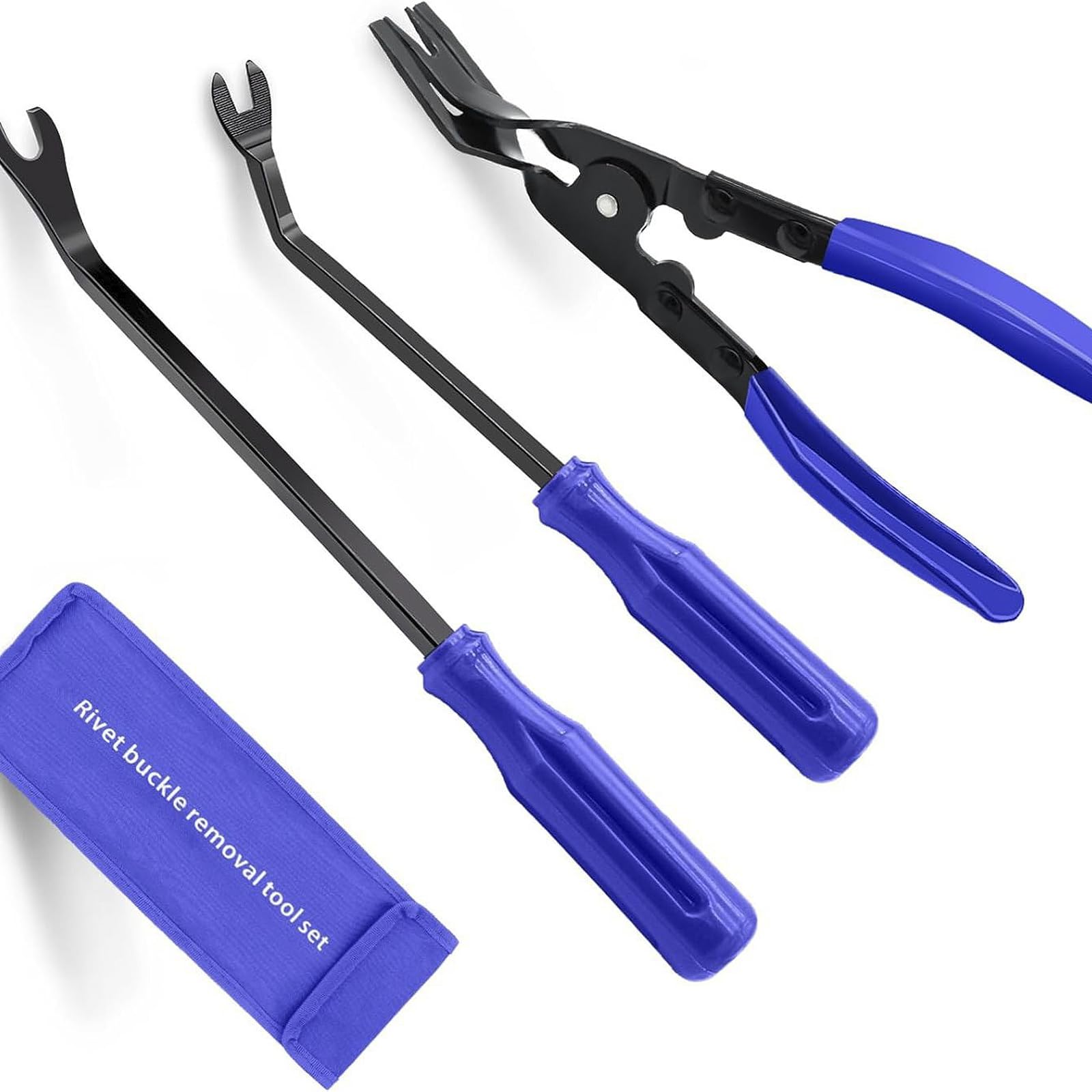 3-Piece Set of Tools for car Door Panels, Interior, Dashboard, and Plastic Fasteners, as Well as a Set of Tools for disassembling, Prying, and Repairing car Interior Rivets