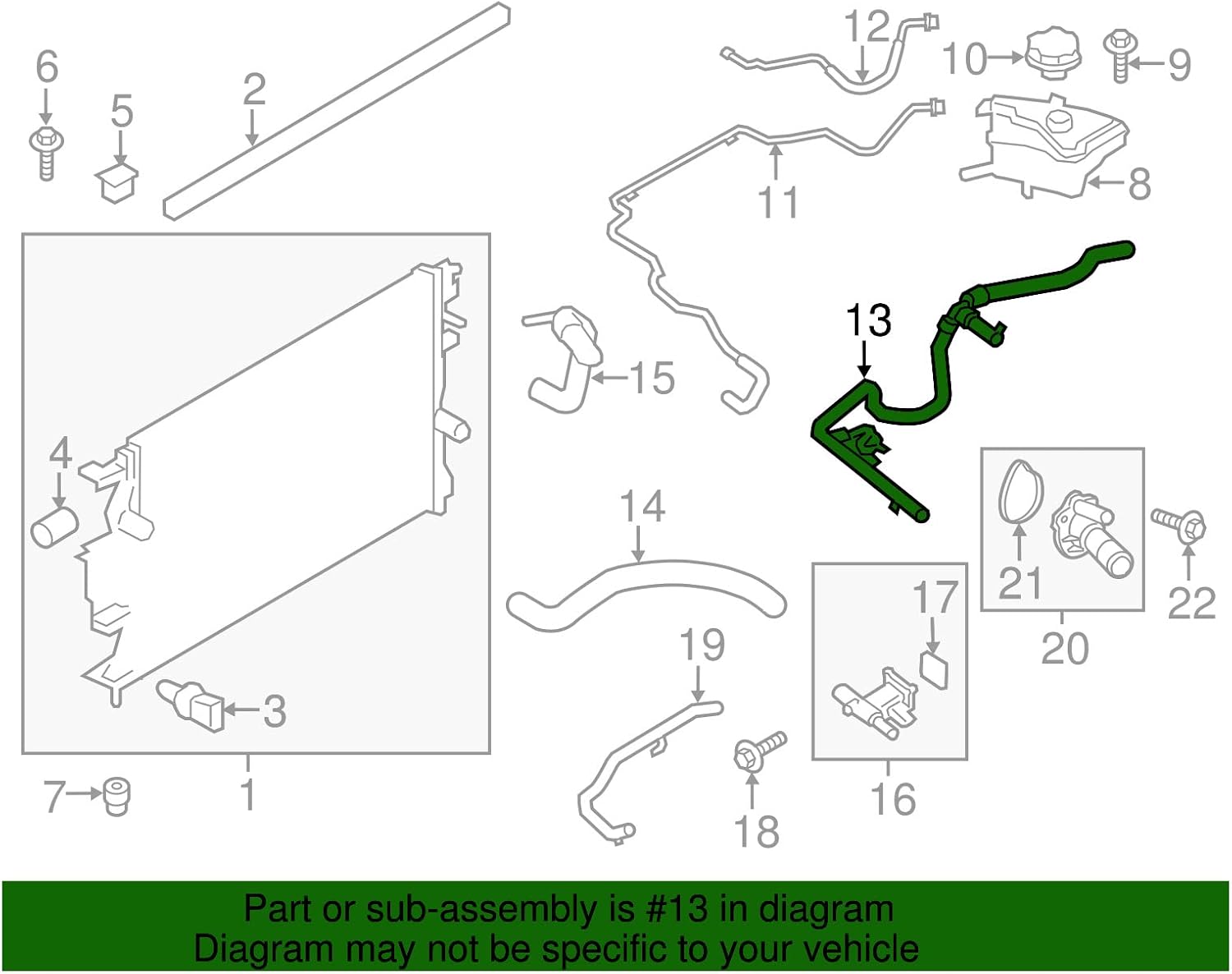 Genuine Ford Parts - Hose - Heater Water (DG9Z-18472-AA)