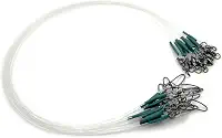 YOTO Líder de fluorocarbono, 6/12 peças líderes de água salgada para lúcios, 100% fluorocarbono líder de pesca com giro e encaixe para água doce