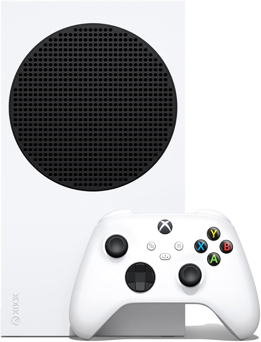 Consola de juegos totalmente digital Microsoft (reacondicionada) Xbox Series S de 512 GB + 1 controlador inalámbrico Xbox1, blanco: resolución de juegos de 1440p, reproducción de medios de transmisión en 4K, WiFi (renovado)