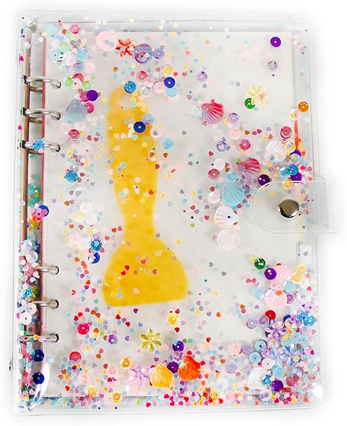 SUNNYHILL Sticker Collecting Album Reusable Sticker Book with Zipper Pocket 40 Sheets Glittering