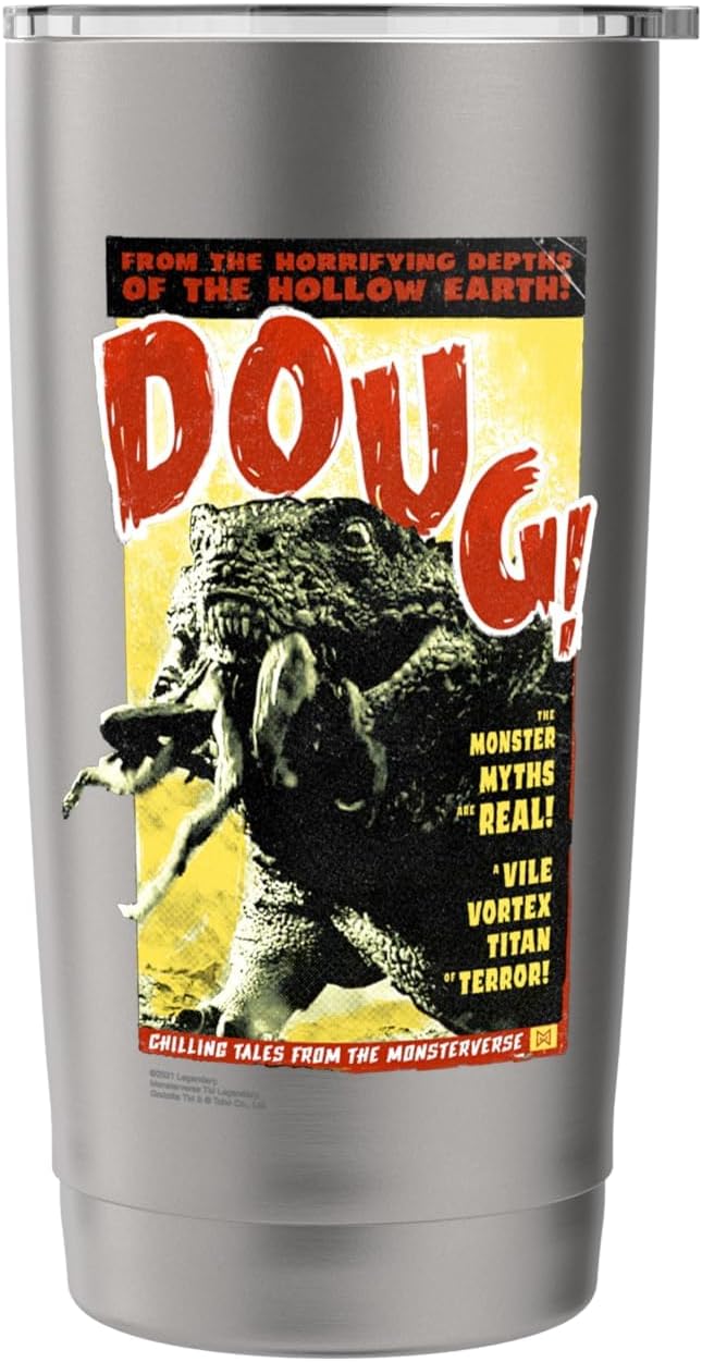Doug! Retro Poster - Oficial Monsterverse Godzilla vs. Kong Taza Térmica de Acero Inoxidable miniatura 4