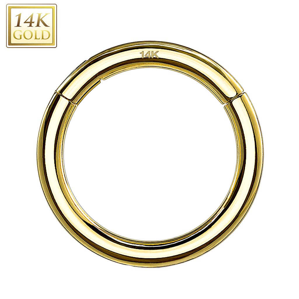 585 Gold 14 Karat Universal Nasen Piercing Ohr Ring Septum Clicker