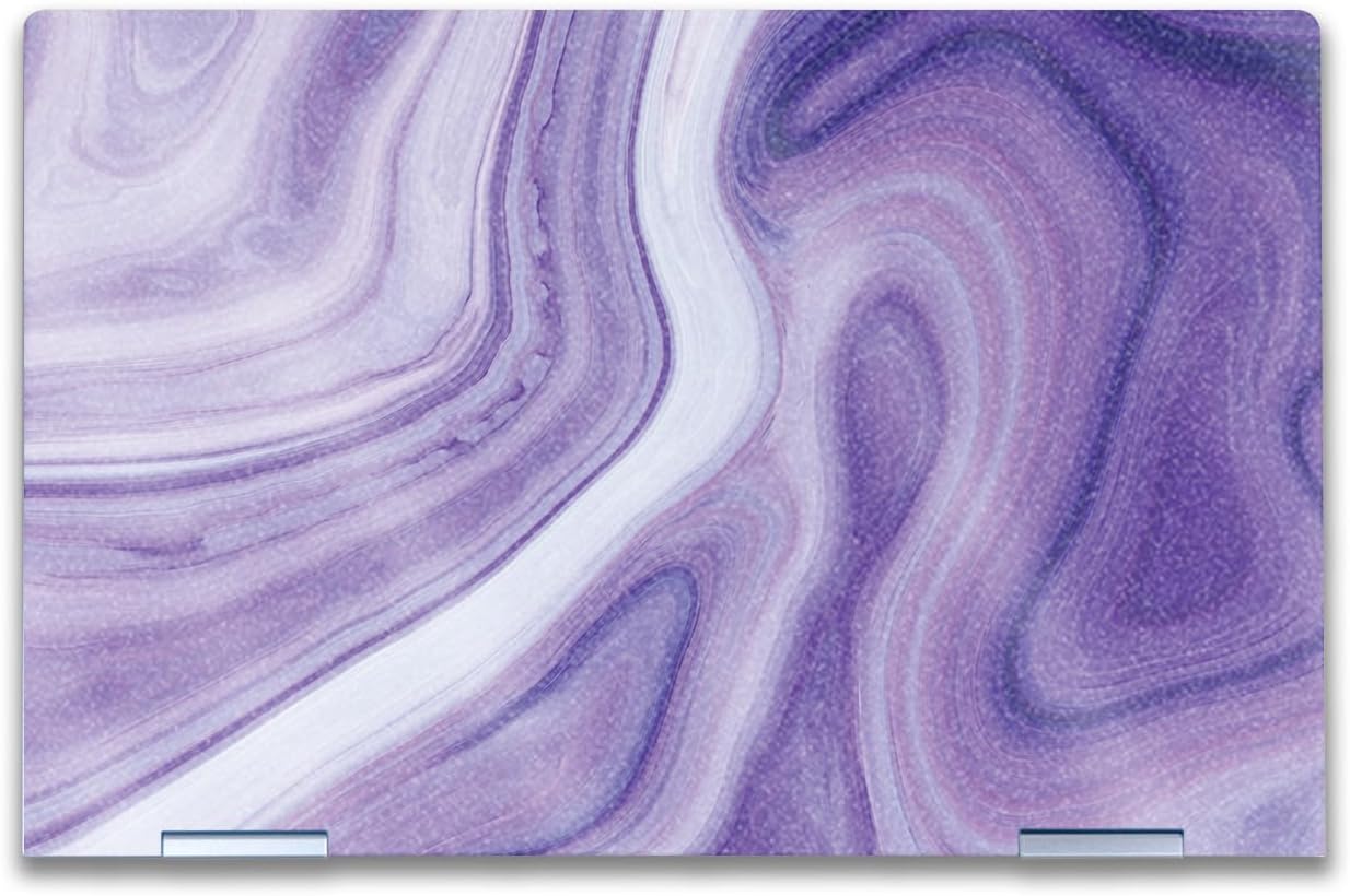 Glossy Glitter Laptop Skin Compatible with HP Envy x360 14” (2023) - Lavendar Acrylic - Premium 3M Vinyl Protective Wrap Decal Cover - Easy to Apply | Crafted in The USA by MightySkins