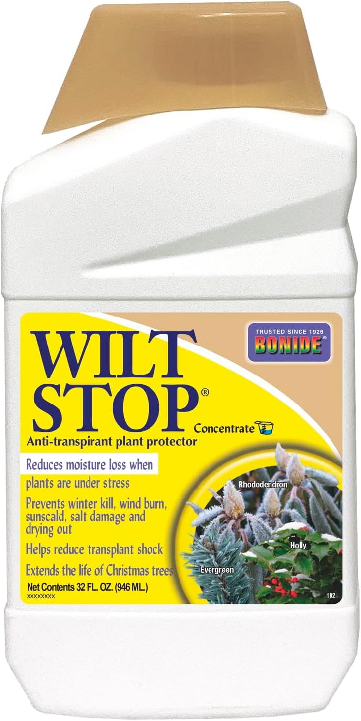 Bonide Wilt Stop, 32 oz Concentrated Anti-Transpirant Plant Protector, Long Lasting Effects, Extend the Life of Plants