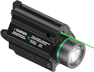 Feyachi Green/Red Laser Light Combo LED 1000 Lumen Weapon Light Flashlight with Picatinny Rail Mount for Pistol Rifle Rechargeable