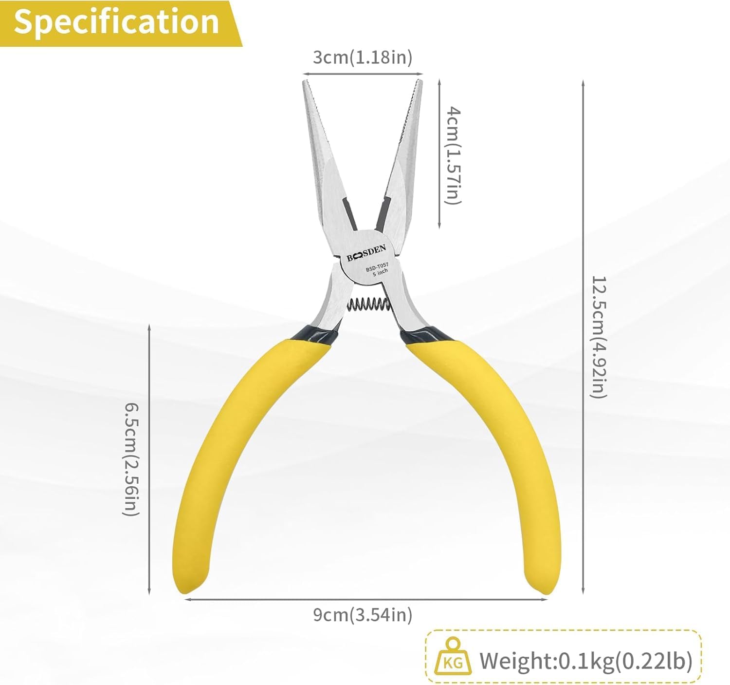 BOOSDEN 5" Needle Nose Pliers 2-Pack, Small Jewelry Pliers Set with Side Cutter, Mini Precision Pliers for Beginner Jewelry Making, Electronics Repair, DIY Crafts - Essential Home Tool Kit