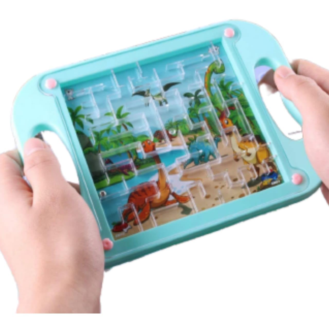 Plastic with Glass Cover Labyrinth Maze Puzzle Game for Kids and Adults (2 Pcs)