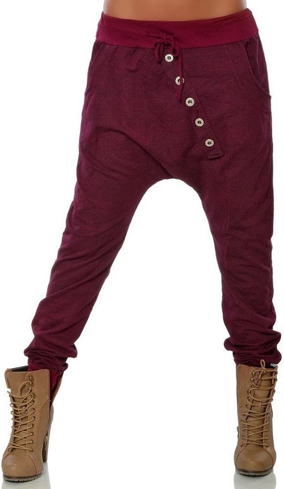 STORTO Women's Drop Crotch Hip Hop Jogger Harem Pants Trousers