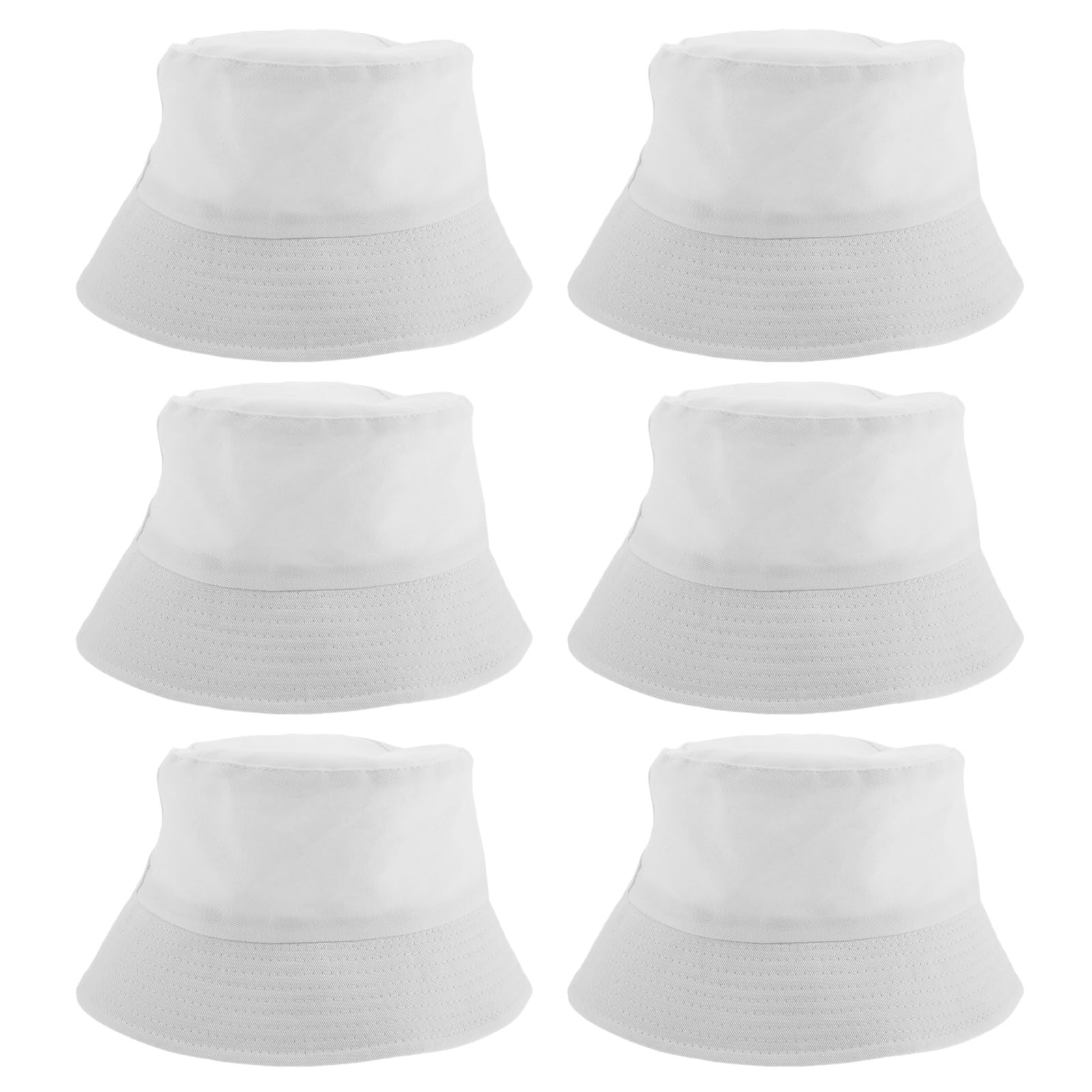 ifundom 6 Cappelli da Pescatore da tingere a Tie-Dye - Cappello da Pescatore con Stampa a Sublimazione - Cappelli da Fai da Te semplici, Vuoti per Bambini, Accessorio per Il Ritorno a Scuola