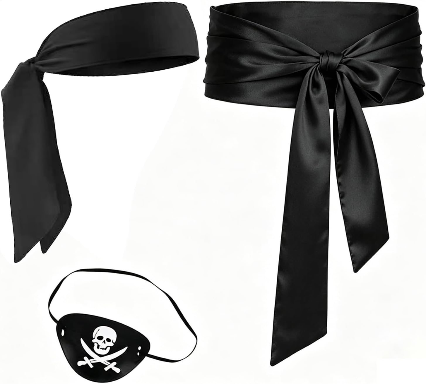 3Pcs Pirate Costume Accessories for Halloween Party Decorations