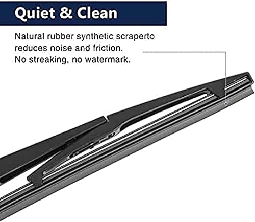 Miniatura 2 de Juego de limpiaparabrisas trasero, apto para Acura RDX 2007-2012 de 12 pulgadas, 12.205 in, repuesto de limpiaparabrisas trasero y brazo