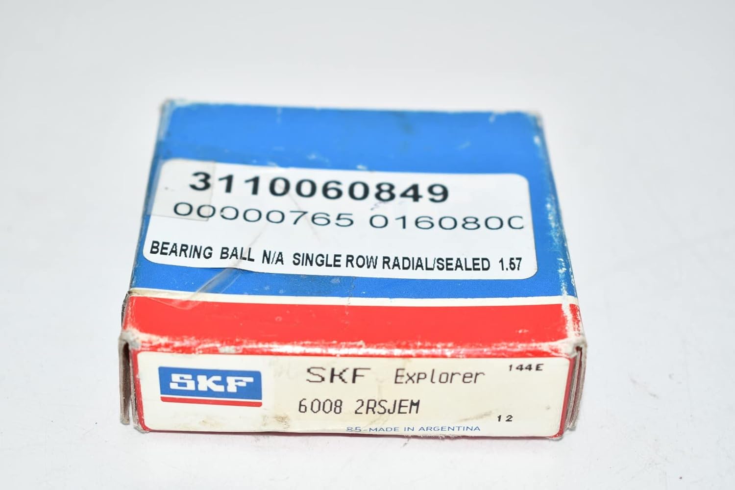 SKF 6008 2RSJEM Single Row Sealed Deep Groove Radial Ball Bearing