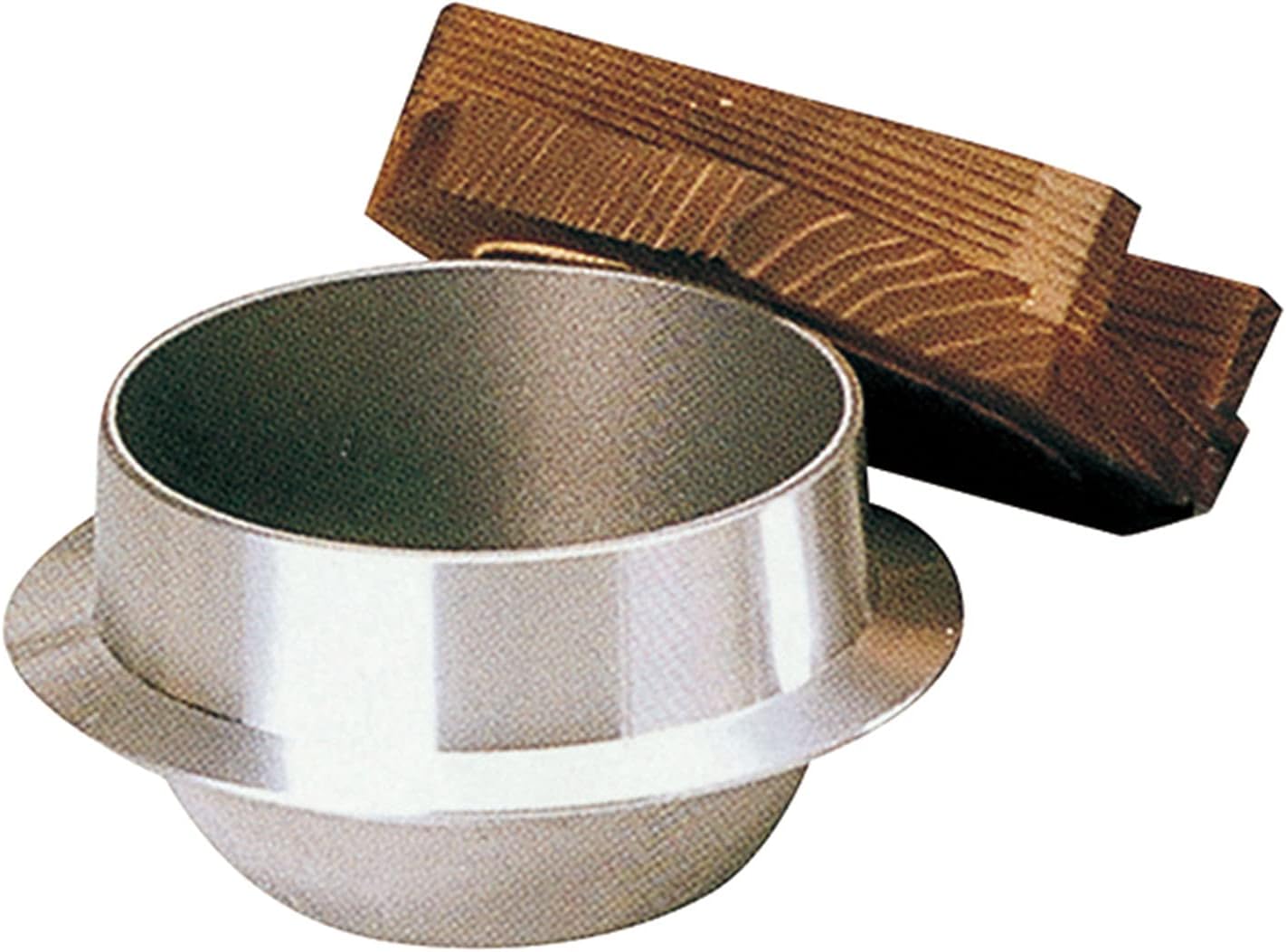 Kawanami Shoten Rice Pot, Easy to Make, For 1 Go, Wooden Lid, Made in Japan, Aluminum, Fluorine Treatment, Outdoor, Camping, Direct Fire, Repositionable