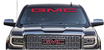 GMC Sierra Red GMC Windshield Banner Decal 2015-2025 GM Licensed