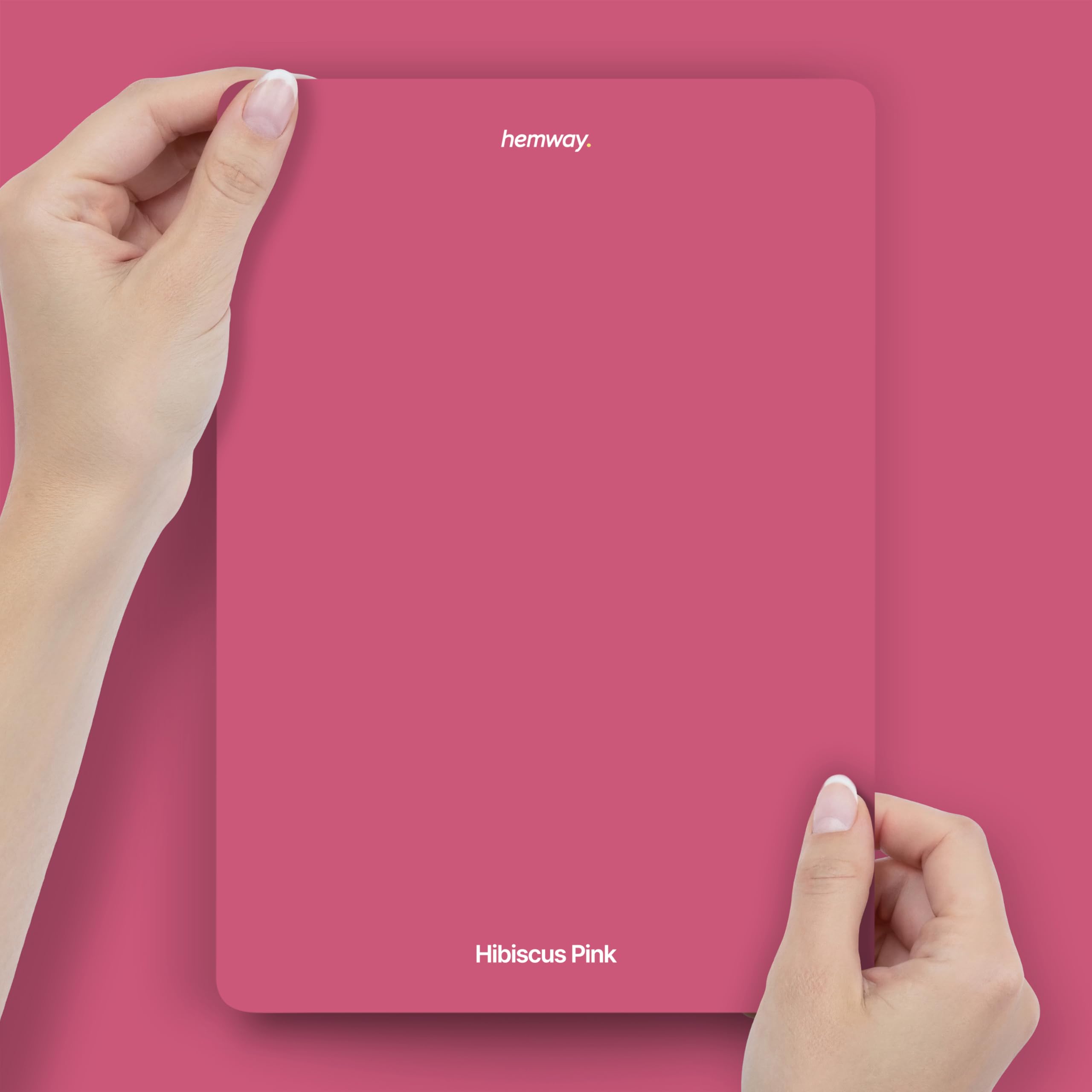 Hemway Hibiscus Pink Peel & Stick Sample Chalk Paint | A5 Accurate Colour Swatch, Mess-Free Alternative to Paint Tester Pots, Easy To Use, Eco-friendly, for Interior Furniture & Walls