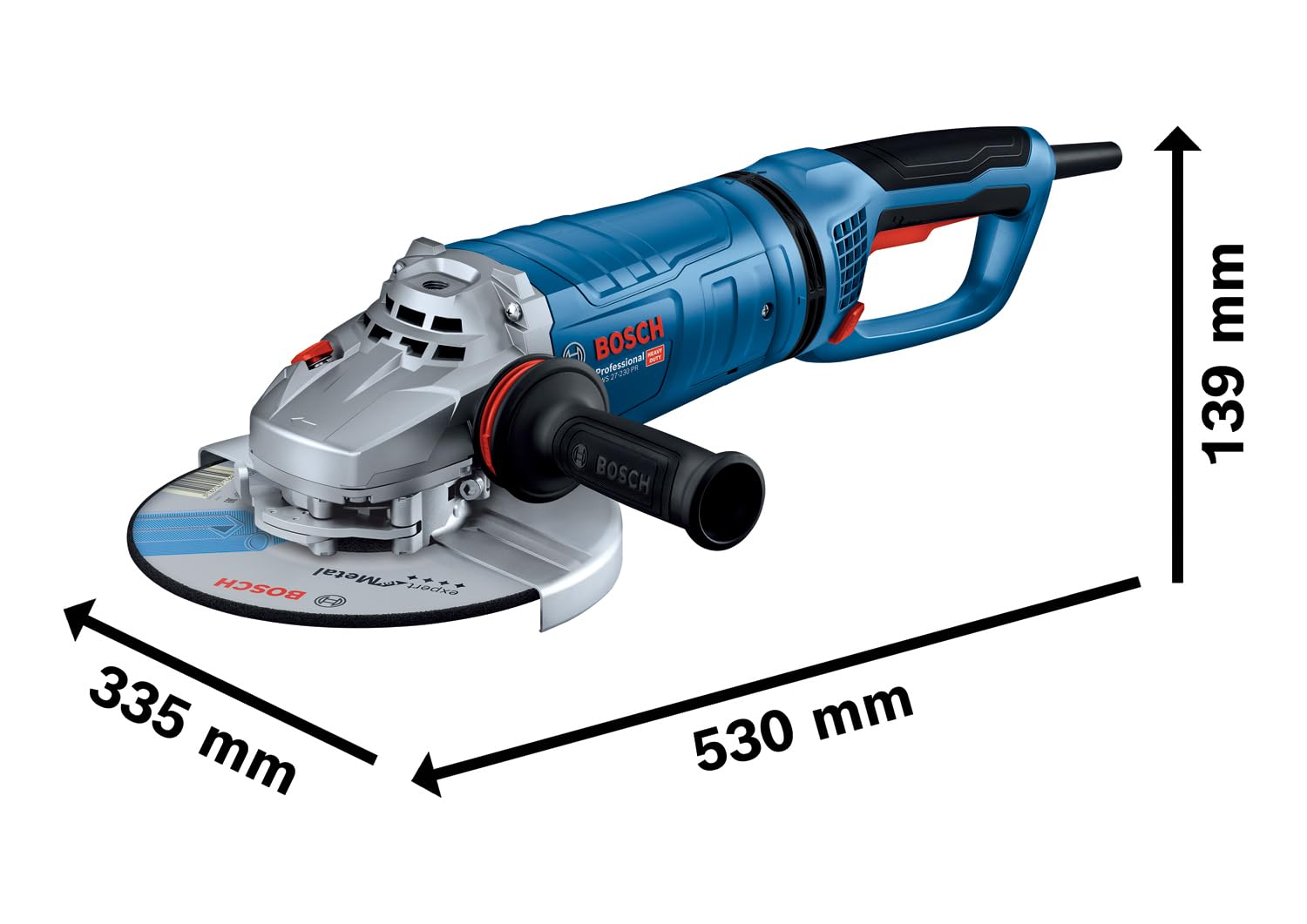 Winkelschleifer GWS 27-230 PR Professional (blau, 2.700 Watt)