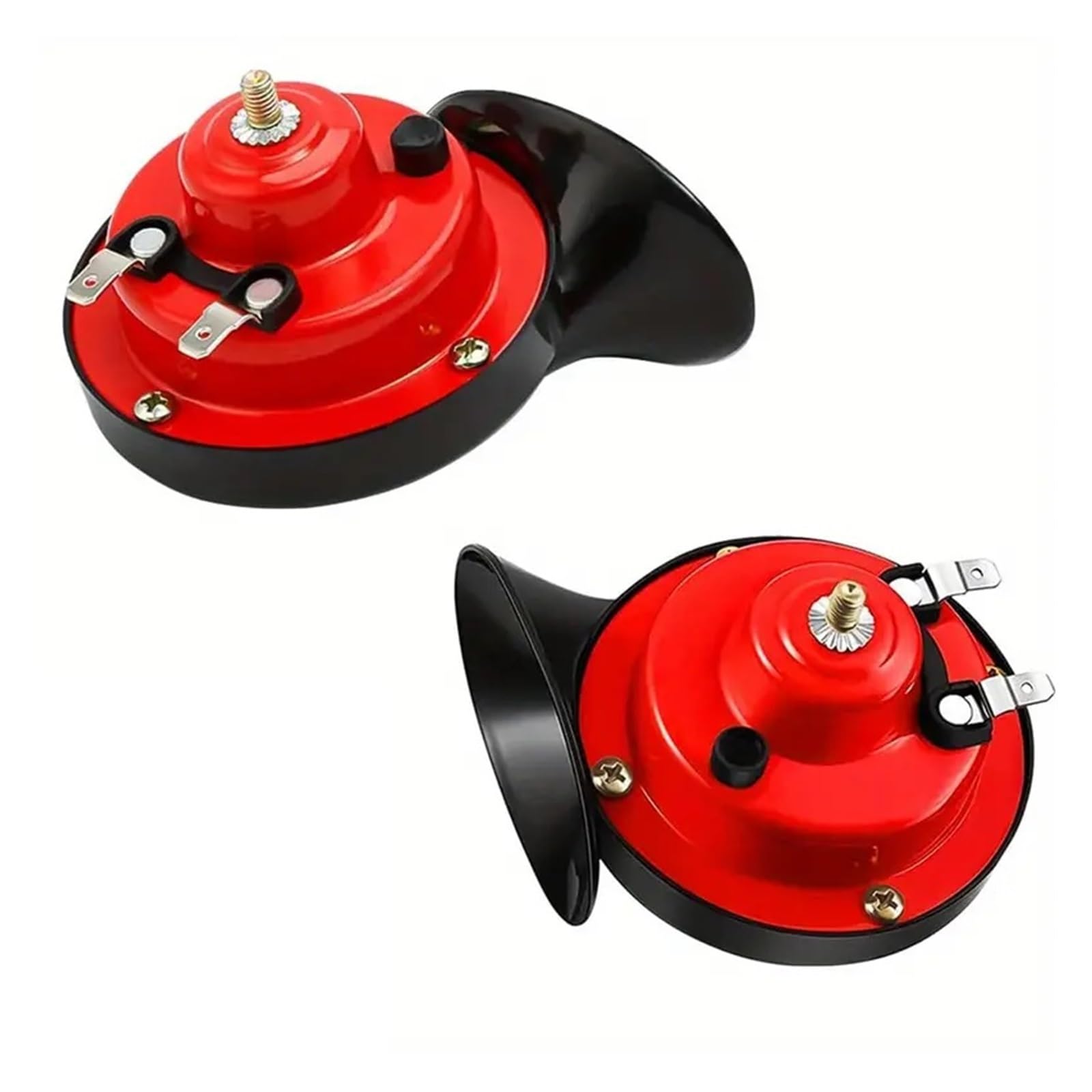 Bocinas impermeables de 12V en rojo y negro para motos y barcos 8