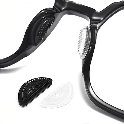 Almohadillas de nariz para gafas, almohadillas de nariz de silicona para gafas, antideslizantes para gafas y lentes de sol, con parte trasera