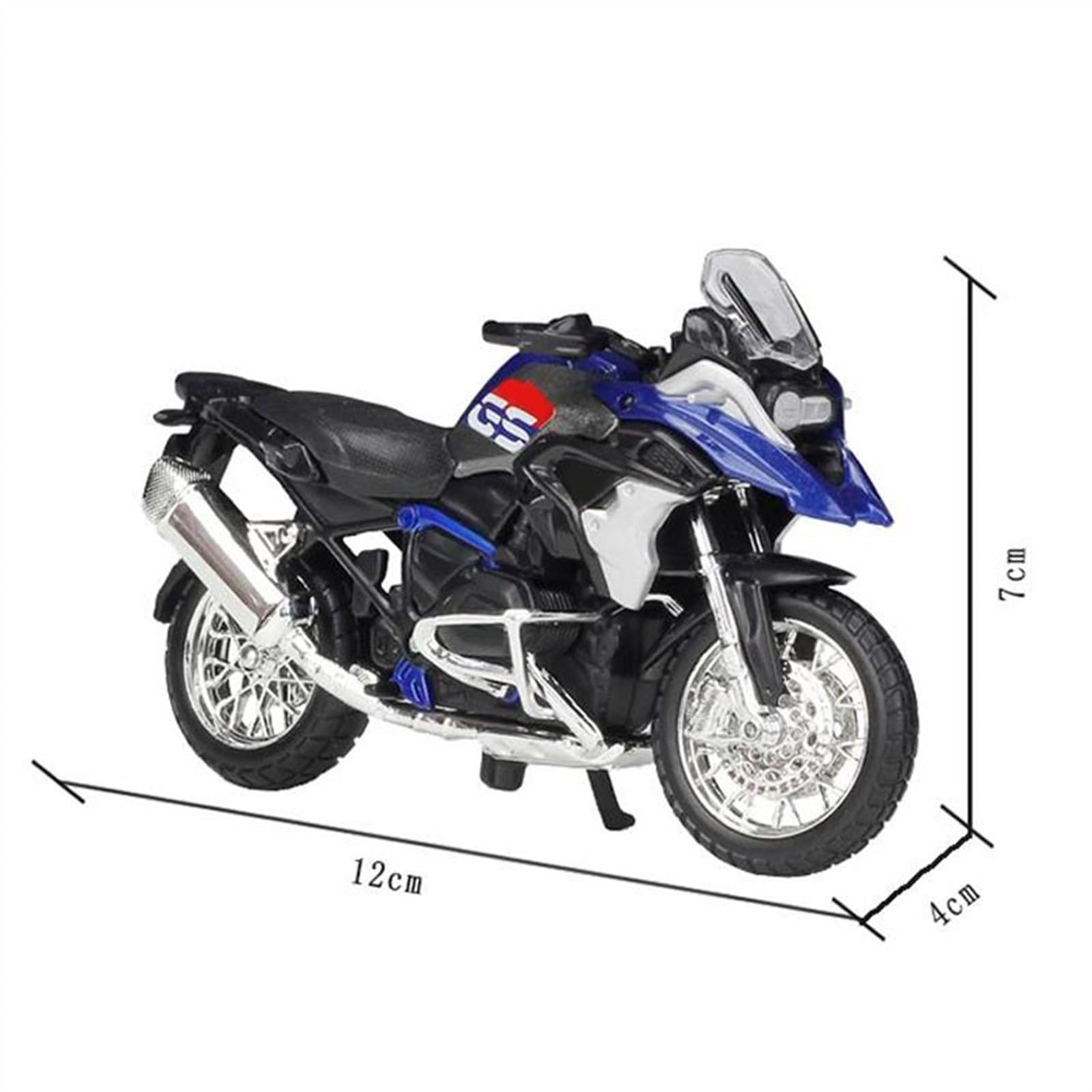 Modello in Scala per BMW R1200 GS 2017 1:18 Diecast in Metallo Modello di Motocicletta Moto da Collezione