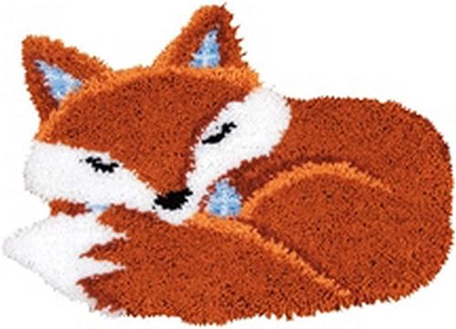 Kits de ganchos de pestillo para adultos, kits de alfombras de bricolaje con forma especial Animal Fox