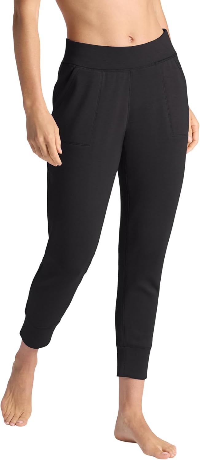 Gaiam Womens Hudson Jogger, Relaxed Fit, 28” Inseam, Soft Midweight Material