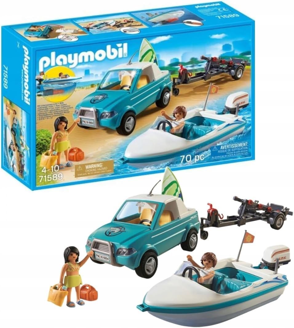 PLAYMOBIL 71589 Pickup with Speedboat