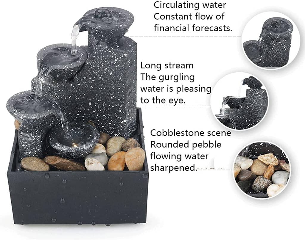 Tabletop Fountain Tabletop Fountain Flowing Water Zen Mini Desktop Fountain Retro Indoor Fountain Creative Crafts Desktop Home Decoration Best Gift