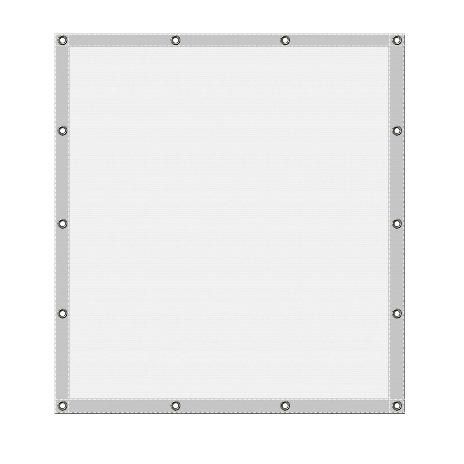 GLDYTVF Waterproof Rectangle Sun Shade Sail 2.5 x 4 m(8.2 x 13.1ft) Privacy Screen with Free Rope Weather Resistant Grommets Sunshade for Yard Backyard Lawn Plant White
