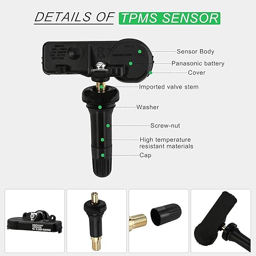 Miniatura 3 de 13586335 GM Sensor de presión de neumáticos 315MHZ Sensor TPMS programado con EL-50448 TPMS herramienta de reaprendizaje para Buick Cadillac