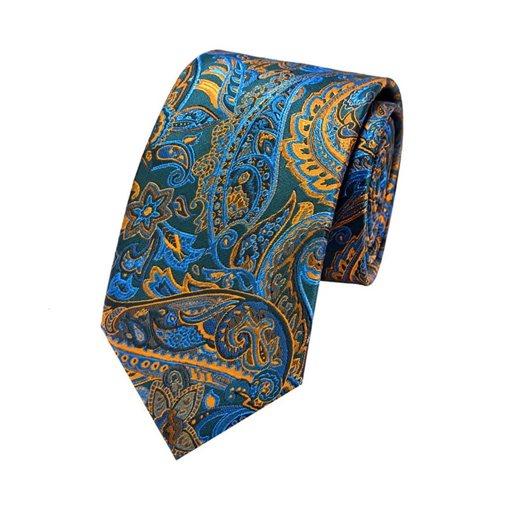 JFDBGU Business 7.5CM Tie Tie Pocket Towel Cufflink Collar Clip 7-piece Gift Box Set