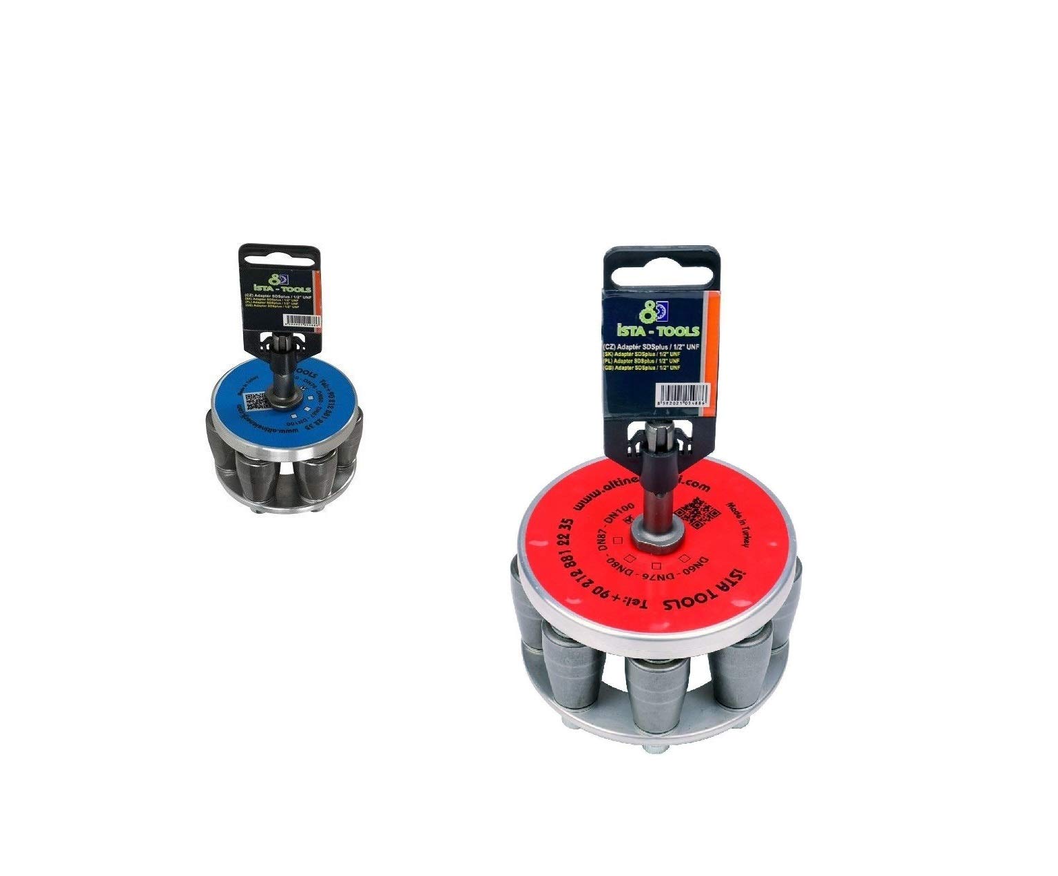 SDS-Plus przekładka do rur, wyciągacz muf, ekspander, w DN 50, DN 60, DN 76, DN 80, DN 87, DN 100, DN 120 do dekarzy hydraulików (DN76 + DN100)