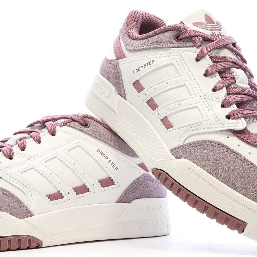 adidas - Zapatillas de deporte blancas/malvas para mujer Drop Step Low W