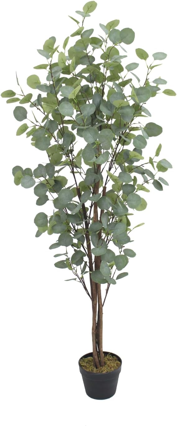 Bonerva Eucalipto Nature 150 cm - Planta Artificial con Tronco Natural