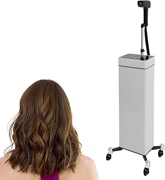 Nano Hair Steamer, Negative Ions Blue Light Hair Steamer Machine, 1200W Standing Hair Color Processor SPA Steamer | 0.13gal Kettle | 41.34-62.99in Adjustable Height | 4.92ft Spray Distance | White