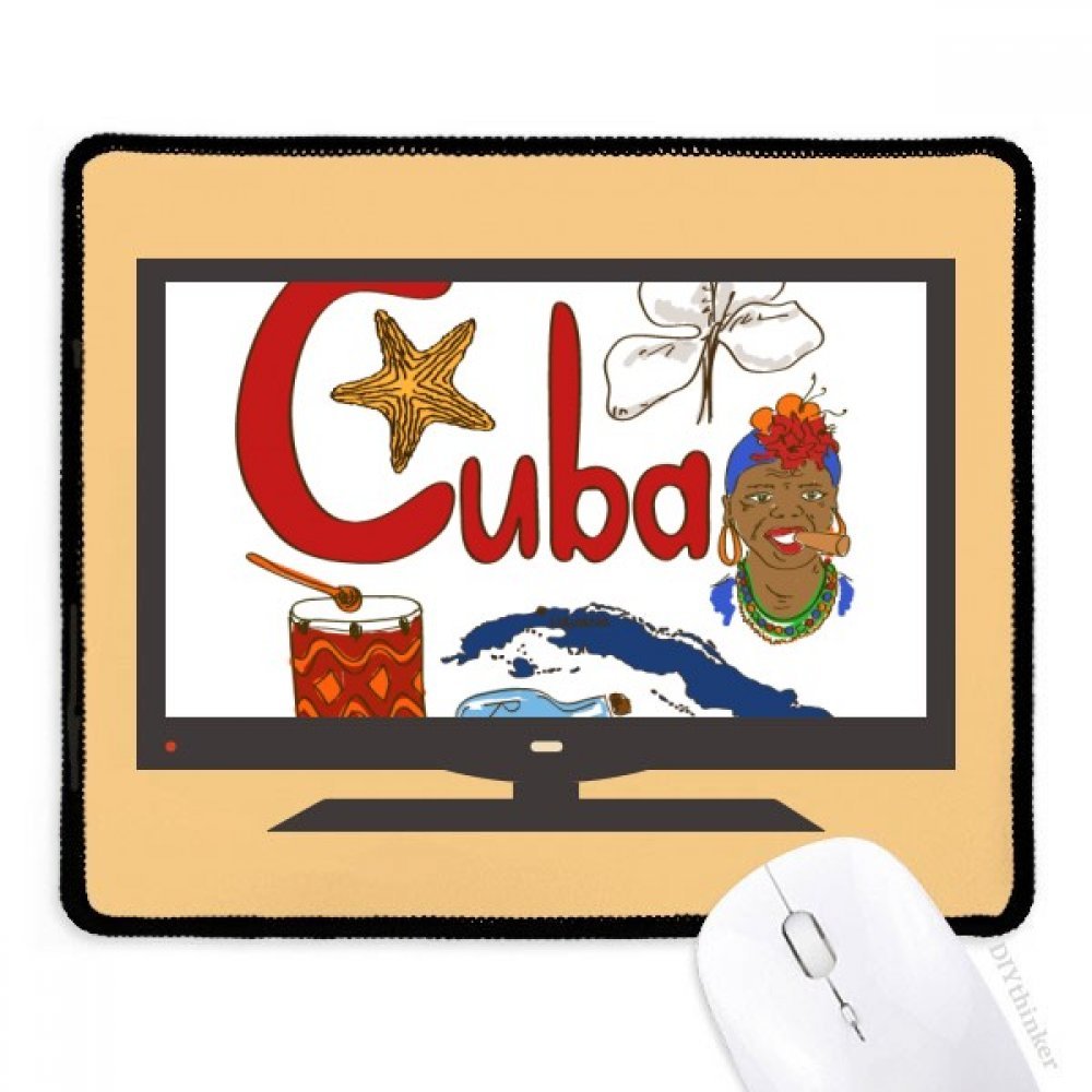 Alfombrilla de ratón Cuba de goma antideslizante con orgullo nacional 5