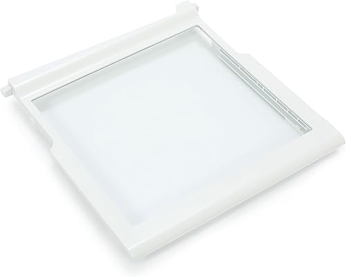 HECASA AP6018409 W10276341 W10167066 Estante de vidrio para refrigerador compatible con Whirlpool Kenmore Sears Refrigerador Vidrio de plástico