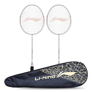 Li-Ning Smash XP PRO Badminton Combo of 2 Badminton Rackets and 1 Racket Full Cover