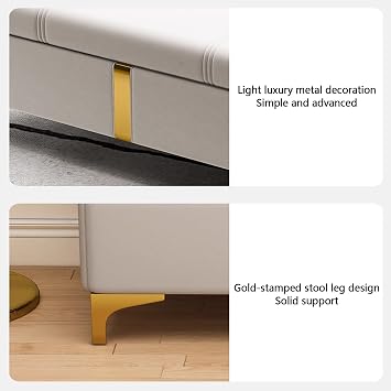 Modern shoe bench with storage with cushion, bench for front door entryway, foyer entryway bench with storage, bench for bedroom end of bed, living room storage bench, leather benches with seating.