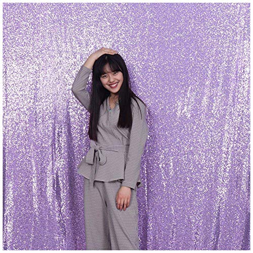 Poise3Ehome 6Ft X 8Ft Sequin Photography Backdrop Curtain For Party Decoration, Lavender #TOP12