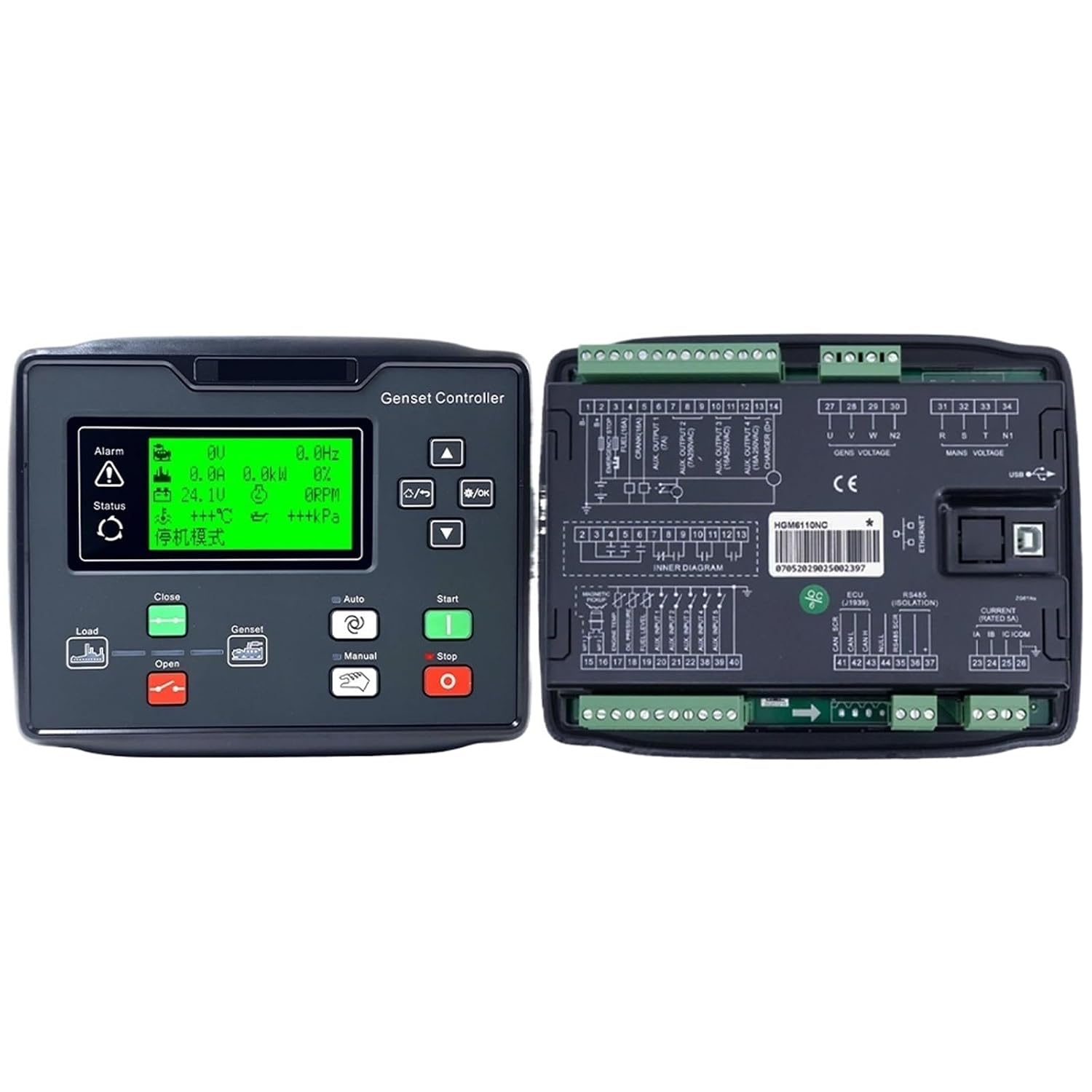HGM6110NC Generator Controller AMF Auto Start/Stop Control Module Panel 1Pcs