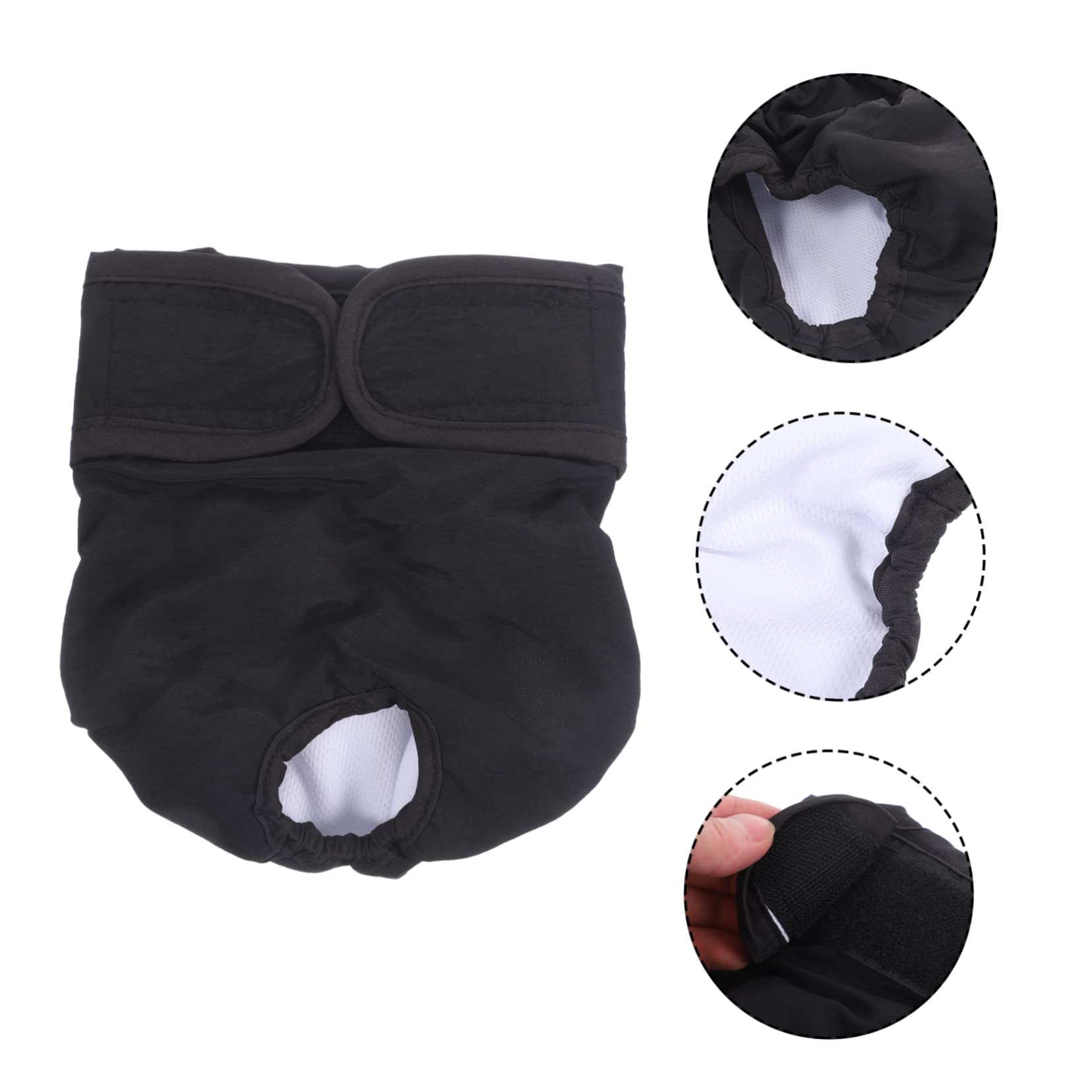 Didiseaon 4piezas Pañal Sanitario Reutilizable para Perros Bragas Absorbentes Ajustables para Mascotas Protección Período Fisiológico Diseño Elegante