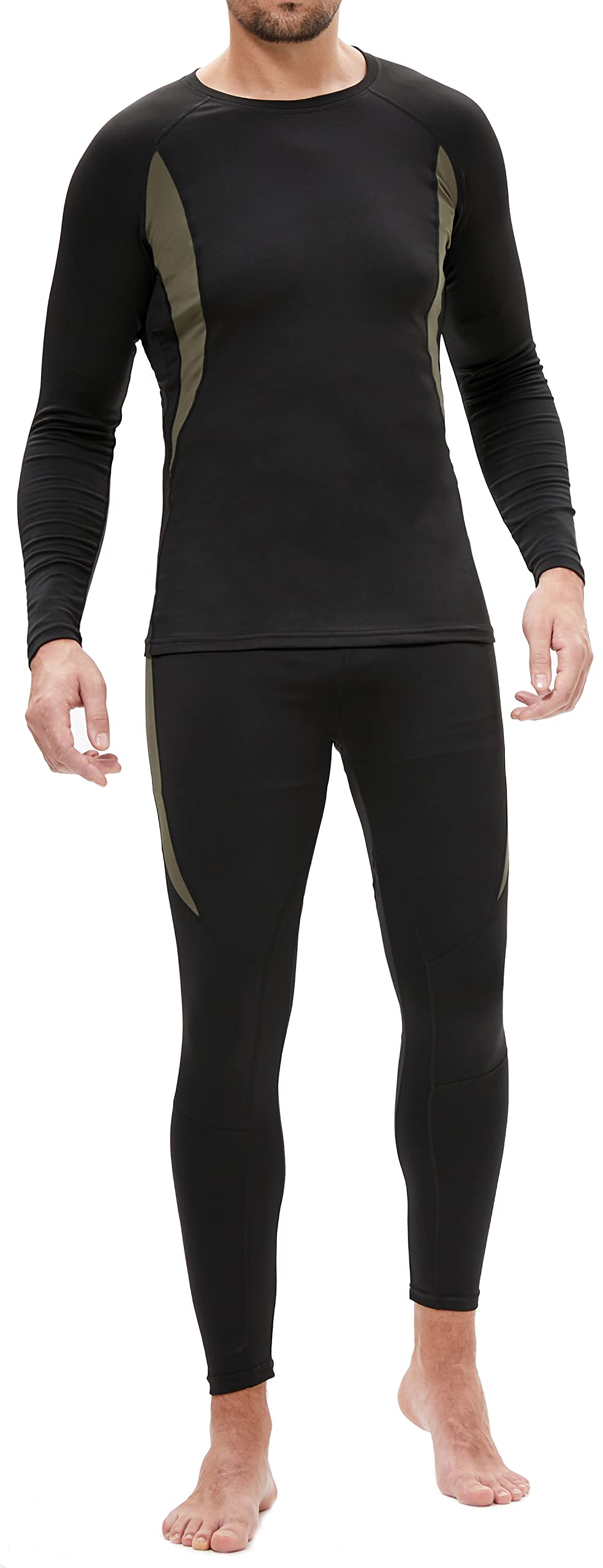 BenBoy Biancheria Intima Termica Uomo Set di Biancheria Funzionale Intima Traspirante Base Layer Invernale Termiche Abbigliamento Termico Intimo per Sci Ciclismo Corsa