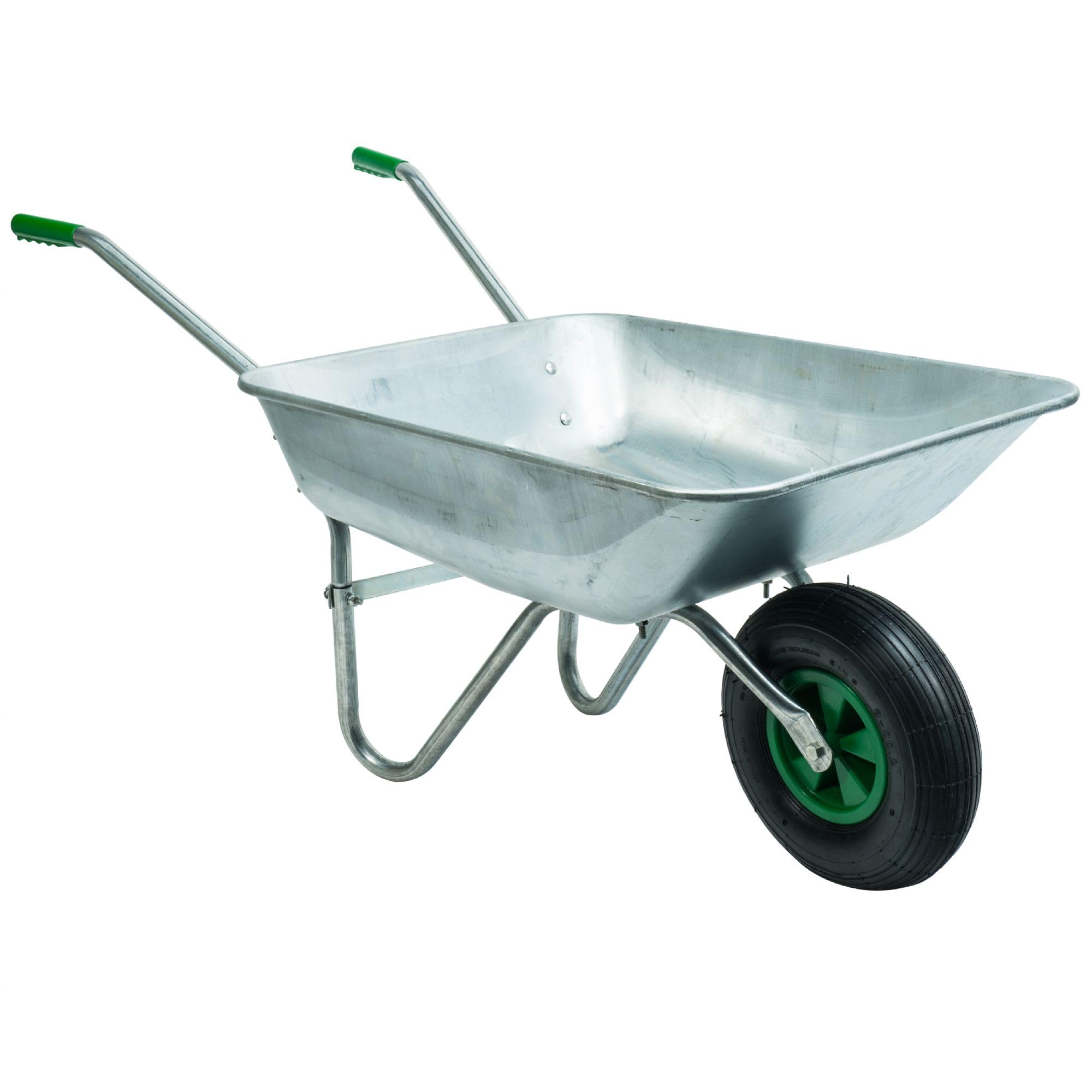 WERKA PRO Brouette en Acier galvanisé avec Roue gonflée